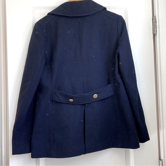 J Crew Navy Double-Breasted Women's Coat - Picture 3 of 7